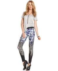 Contrast animal prints makes a statement on these Petticoat Alley leggings -- a hot fall style! (Clearance)