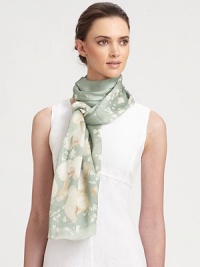 Delicate floral print graces this luxurious silk style.SilkAbout 25½ X 71Dry cleanMade in Italy