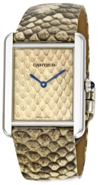 Cartier Women's W5200021 Tank Solo Python Leather strap Watch Cartier Women's W5200021 Tank Solo Python Leather strap Watch