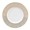 Vera Wang, in collaboration with Wedgwood, has designed a tableware collection full of understated elegance and classic beauty that embraces the ultra chic, sophisticated style that Vera is known for. Gilded Weave takes its inspiration from the Greek and Neo-classical accents used in Vera Wangs Spring 2008 Bridal Collection. The gold and platinum mixed motifs invoke themes of nature and spring with graceful and subtle flourishes. This collection is designed to stand-alone or to mix and match.
