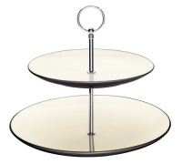Noritake Colorwave Graphite Two Tier Hostess Tray Noritake Colorwave Graphite Two Tier Hostess Tray