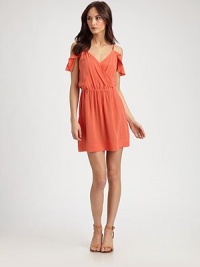 Lustrous, lightweight silk v-neck with ruffle shoulder details and an enticing v-back can be paired with a straw hat and strappy leather sandals. Crossover v-neckSpaghetti straps with ruffle shoulder detailsCrossover v-backAbout 17 from natural waistSilkDry cleanImportedModel shown is 5'10 (177cm) wearing US size Small. Lustrous, lightweight silk v-neck with ruffle shoulder details and an enticing v-back can be paired with a straw hat and strappy leather sandals. Crossover v-neckSpaghetti straps with ruffle shoulder detailsCrossover v-backAbout 17 from natural waistSilkDry cleanImportedModel shown is 5'10 (177cm) wearing US size Small.