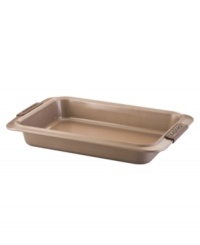 Have your cake, roasted vegetables and casseroles, too-this bakeware isn't just for sweets, making it the most versatile piece in your kitchen. Featuring a light-colored nonstick interior and exterior, the pan conducts heat evenly for a gorgeous consistent browning to all of your dishes and ensures that cleanup is swift and painless. Limited lifetime warranty. Have your cake, roasted vegetables and casseroles, too-this bakeware isn't just for sweets, making it the most versatile piece in your kitchen. Featuring a light-colored nonstick interior and exterior, the pan conducts heat evenly for a gorgeous consistent browning to all of your dishes and ensures that cleanup is swift and painless. Limited lifetime warranty.