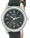 Timex Women's T29291 Elevated Classics Dress Black Leather Strap Watch