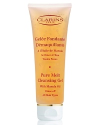 Pure Melt Cleansing Gel traps all impurities and traces of make-up for wonderfully soft, perfectly cleansed skin. It starts as a refreshing gel, then becomes an oil that melts into the skin to thoroughly remove impurities. Finally, upon rinsing, it transforms into a milk that leaves skin beautifully soft, clean and supple. Pure Melt Cleansing Gel traps all impurities and traces of make-up for wonderfully soft, perfectly cleansed skin. It starts as a refreshing gel, then becomes an oil that melts into the skin to thoroughly remove impurities. Finally, upon rinsing, it transforms into a milk that leaves skin beautifully soft, clean and supple.
