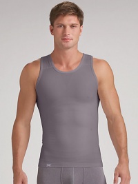 An essential underlayer or workout separate with an exclusive design that builds in physiotherapy taping techniques to gently pull the shoulders back and promote optimal alignment. Seamless stitching and targeted mesh provides a breathable, second skin fit. Micro polyester/nylon/spandex; machine wash Imported