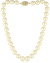 Carolee Gold Metalist Gold-Tone White Pearl with Oval Clasp Necklace