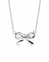 Sterling Silver Bow Necklace, 18