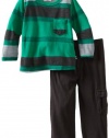 Splendid Littles Baby-boys Infant Rustic Canyon Stripe Set, Turf, 6-12 Months