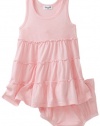 Splendid Littles Baby-girls Infant Tiered Dress and Bloomer, Pink Ribbon, 18-24 Months