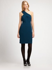 Featuring an alluring neckline, a seamed-skirt dress with a sleek silhouette.Asymmetrical shoulder strapSeamed skirtFully linedAbout 23 from natural waistCotton/spandexDry cleanImported Model shown is 5'10 (177cm) wearing US size 4.This style runs large. We recommend ordering one size down for a standard fit. Featuring an alluring neckline, a seamed-skirt dress with a sleek silhouette.Asymmetrical shoulder strapSeamed skirtFully linedAbout 23 from natural waistCotton/spandexDry cleanImported Model shown is 5'10 (177cm) wearing US size 4.This style runs large. We recommend ordering one size down for a standard fit.