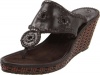 Jack Rogers Women's Del Mar Mid Canned Wedge Sandal,Dark Brown,9 M US