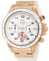 Vestal Unisex ZR2CS04 ZR-2 Rubber Rosegold White Chronograph Watch