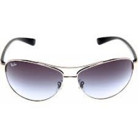 New Ray Ban RB3386 003/8G Oversized Aviator Silver/Gray Gradient Lens 67mm Sunglasses