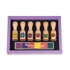 Melissa & Doug Deluxe Wooden Happy Handle Stamp Set