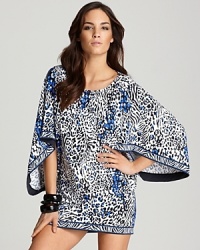 Hit print poolside with this spot-splashed coverup from Profile. This kimono's breezy shape perfects easy-chic, so wear it when it's time to take cover. Hit print poolside with this spot-splashed coverup from Profile. This kimono's breezy shape perfects easy-chic, so wear it when it's time to take cover.