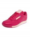 A sneaker for the girly girl in all of us. Reebok's Princess sneakers are all-leather with a contrasting accent stripe along the sole.