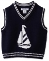 Hartstrings Baby-boys Infant Sailboat Sweater Vest, Navy, 24 Months