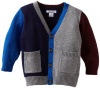 Hartstrings Baby-boys Infant Color Block Cardigan Sweater, Peacoat Navy, 12 Months