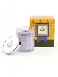 Agraria's Crystal Cane Candles are presented in an exquisite package that makes a grand impression. These beautifully luminous, fragrant, and clean burning candles are a special blend of vegetable-based premium soft waxes. A blend of French Lavender and Italian Rosemary enriched with the zest of Bergamot and a few drops of English Amber. Burn time is about 20-25 hours. 3.4 oz. Agraria's Crystal Cane Candles are presented in an exquisite package that makes a grand impression. These beautifully luminous, fragrant, and clean burning candles are a special blend of vegetable-based premium soft waxes. A blend of French Lavender and Italian Rosemary enriched with the zest of Bergamot and a few drops of English Amber. Burn time is about 20-25 hours. 3.4 oz.