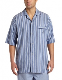 Nautica Mens Sultan Stripe Woven Camp Shirt