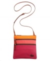 This season is all about the colorblock, and this versatile design by Dooney & Bourke executes it perfectly. Two exterior pockets provide easy access to necessities while a tri-tone exterior keeps you right on trend.