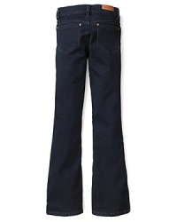 Dark wash flare jeans from Aqua are a wardrobe essential, loving chunky sweaters or delicate blouses alike. Dark wash flare jeans from Aqua are a wardrobe essential, loving chunky sweaters or delicate blouses alike.