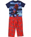 AME Boy's Web Stripe Spiderman 2-Pc Sleepwear Set, Multi, 8