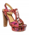 Python prints in the most delicious colors. Nine West's Free Will platform sandals really take the cake.