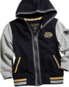 GUESS Kids Boys Big Boy Varsity Hoodie, NAVY (8/10)