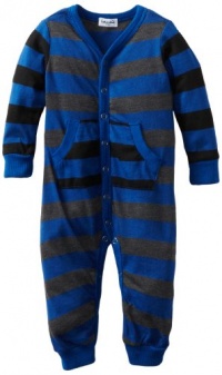 Splendid Littles Baby-Boys Newborn Charcoal Rugby Stripe Mix Playsuit, Royal, 12-18 Months Splendid Littles Baby-Boys Newborn Charcoal Rugby Stripe Mix Playsuit, Royal, 12-18 Months