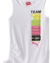 Puma - Kids Girls 7-16 Team Tank Top, White, X-Large