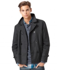 This classic peacoat from American Rag will ensure your fall look is full of sea-worthy style. This classic peacoat from American Rag will ensure your fall look is full of sea-worthy style.