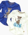 Born to be wild and super adorable with this leopard graphic tee from Guess.