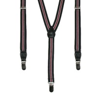 Nautica Boys 8-20 Multi Striped Suspender, Black/White/Red, One Size Nautica Boys 8-20 Multi Striped Suspender, Black/White/Red, One Size