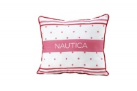Nautica Kids Melanie Polka Dot/Stripe Pillow, Pink/White Nautica Kids Melanie Polka Dot/Stripe Pillow, Pink/White