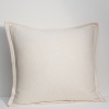 Light and airy in a pristine Ecru, this Euro sham mixes well in any modern setting.