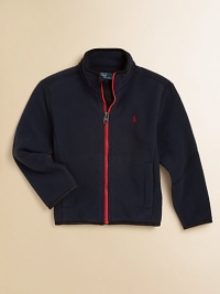 Soft winter fleece and featherweight microfiber team up to create a warm, modern mockneck zip jacket that's perfect for layering or as a finishing touch.Mockneck collarLong sleevesFull-zip frontZip hand pocketsElasticized cuffs and hemPolyesterMachine washImported Soft winter fleece and featherweight microfiber team up to create a warm, modern mockneck zip jacket that's perfect for layering or as a finishing touch.Mockneck collarLong sleevesFull-zip frontZip hand pocketsElasticized cuffs and hemPolyesterMachine washImported