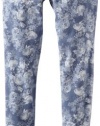 Jolt Girls 7-16 Cabbage Rose Skinny Printed Pant, Blue, 8
