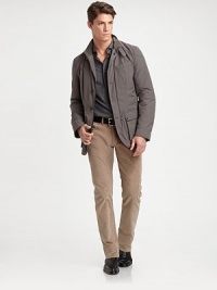 Channeling the stylish comfort of a classic jean with traditional five-pocket styling, a luxuriously soft corduroy pant is expertly tailored for a trim fit and modern aesthetic.Five-pocket styleZip flyInseam, about 98% cotton/2% elastaneMachine washMade in Italy Channeling the stylish comfort of a classic jean with traditional five-pocket styling, a luxuriously soft corduroy pant is expertly tailored for a trim fit and modern aesthetic.Five-pocket styleZip flyInseam, about 98% cotton/2% elastaneMachine washMade in Italy