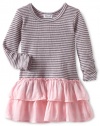 Splendid Littles Baby-girls Infant Mini Thermal Dress, Pink Ribbon, 18-24 Months