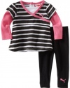 Puma - Kids Baby-Girls Infant Promo Pant Set, Black, 18 Months