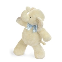 North American Bear Company Smushy Elephant Blue Ribbon, Ivory, Medium North American Bear Company Smushy Elephant Blue Ribbon, Ivory, Medium