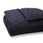 A classic check pattern in cotton jacquard infuses this luxe HUGO BOSS duvet cover with textural richness. The dramatic navy hue dazzles against white sheets and accent pillows.