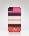 Color forms this kate spade new york iPhone 4 case, styled to give your gadget its sartorial stripes.