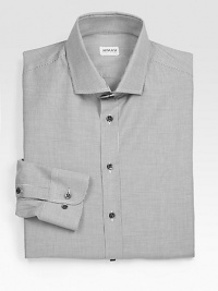 A business essential, in a modern fit, crafted from beautiful Italian cotton. Button-frontSpread collarCottonMachine washImported A business essential, in a modern fit, crafted from beautiful Italian cotton. Button-frontSpread collarCottonMachine washImported