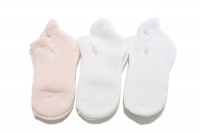 Polo Ralph Lauren Toddler Girl's 3-Pack Heel Tab Socks (Sock Sz 2-4T; Shoe Sz 6-10) Polo Ralph Lauren Toddler Girl's 3-Pack Heel Tab Socks (Sock Sz 2-4T; Shoe Sz 6-10)