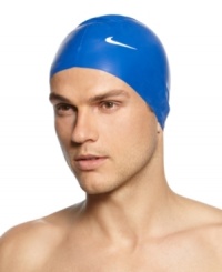 That's a wrap. Make sure your hair stays out of the way so you can focus on the important stuff with this swim cap from Nike. That's a wrap. Make sure your hair stays out of the way so you can focus on the important stuff with this swim cap from Nike.