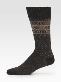 A timeless Nordic pattern is woven with the luxurious touch of merino wool. Ribbed toplineMid-calf height80% merino wool/20% polyamideMachine washMade in Germany A timeless Nordic pattern is woven with the luxurious touch of merino wool. Ribbed toplineMid-calf height80% merino wool/20% polyamideMachine washMade in Germany