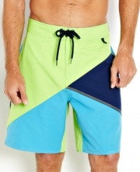 Flag it. Stand out in the surf in these comfortable boardshorts from Nautica. Flag it. Stand out in the surf in these comfortable boardshorts from Nautica.